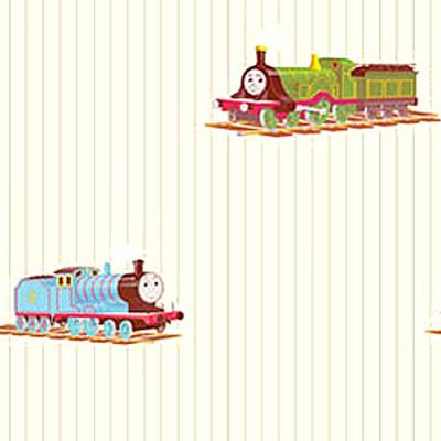 Thomas the Train and Friends Pinstripe Wallpaper