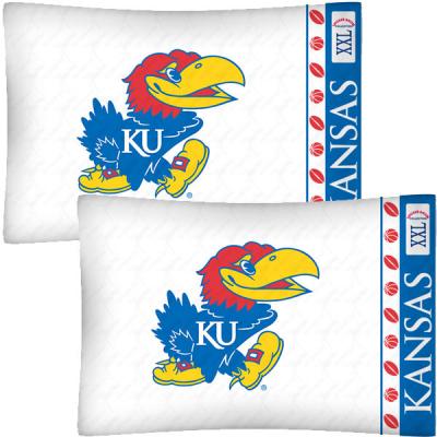 NCAA Kansas Jayhawks Football Set of Two Pillowcases