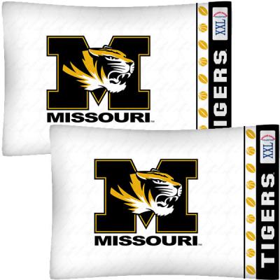 NCAA Missouri Tigers Football Set of Two Pillowcases