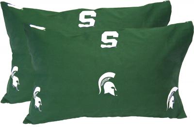 NCAA Michigan State Spartans Pillowcases Two-Pack Green Set