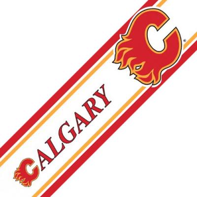 NHL Calgary Flames Prepasted Hockey Wall Border Roll