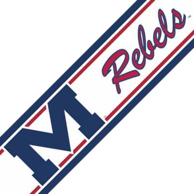 NCAA Mississippi Rebels Accent Self-Stick Wall Border