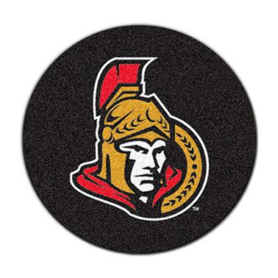 NHL Ottawa Senators Hockey Puck Shaped Round Accent Rug