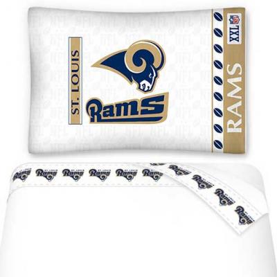 NFL St Louis Rams Bed Sheets Set Football Bedding