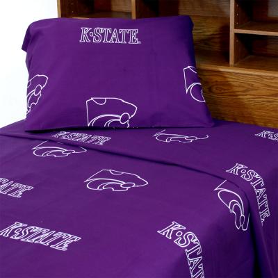 Kansas State Wildcats Bed Sheets Collegiate Purple Bedding