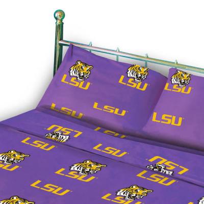 Louisiana State Tigers Bed Sheets Collegiate Purple Bedding