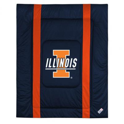 NCAA Illinois Illini Comforter Sidelines Bedding