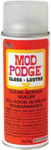 Mod Podge Clear Acrylic Aerosol Sealer 12oz Gloss From Plaidcraft