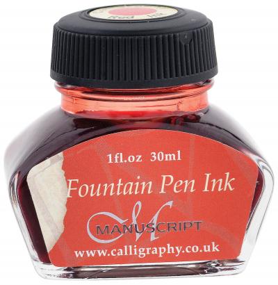 Manuscript Fountain Pen Ink 30ml-Red