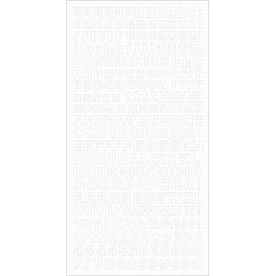 Alphabet Stickers 6'X12' Sheet-White - Case Pack of 5