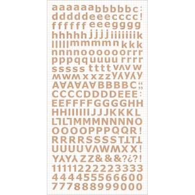 Alphabet Stickers 6'X12' Sheet-Natural - Case Pack of 5