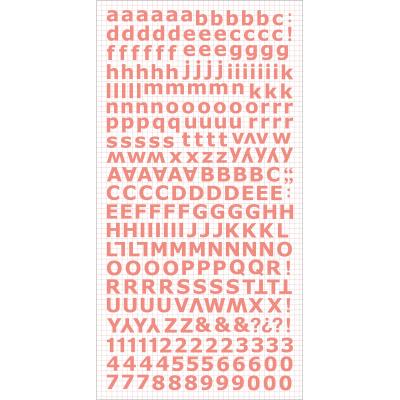 Alphabet Stickers 6'X12' Sheet-Coral - Case Pack of 5