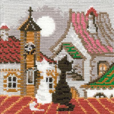 RIOLIS Counted Cross Stitch Kit 5'X5'-City & Cats Spring (15 Count)