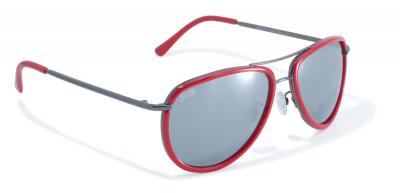 Red Rimmed Aviator Style Sunglasses by Swag