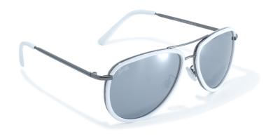 White Rimmed Aviator Style Sunglasses by Swag