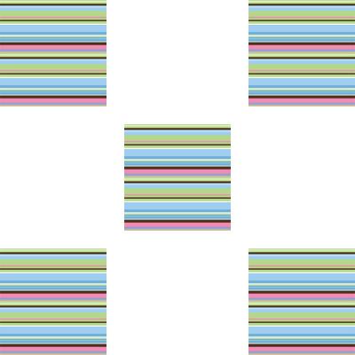 Ribbon Candy Blox Square Blue Stripes Wall Accents