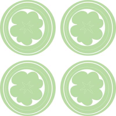 Hooplah Green Dots Flowers Circles Wall Accent Stickers