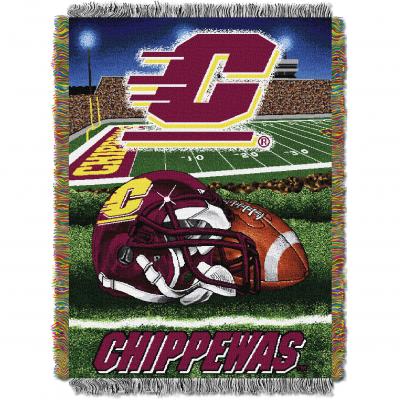 Central Michigan  OFFICIAL Collegiate 'Home Field Advantage' Woven Tapestry Throw