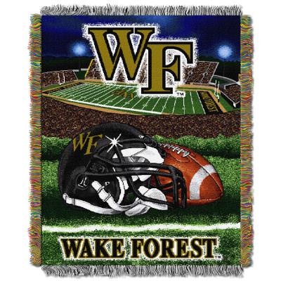 Wake Forest OFFICIAL Collegiate 'Home Field Advantage' Woven Tapestry Throw