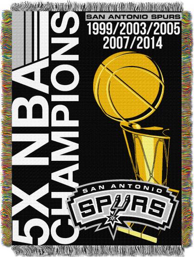Spurs CS OFFICIAL National Basketball Association, Commemorative 48'x 60' Woven Tapestry Throw  by The Northwest Company