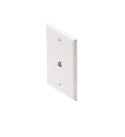 4C White Smooth Flush Jack UL