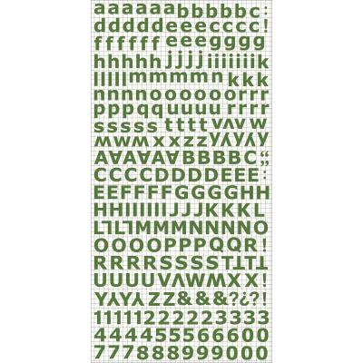 Alphabet Stickers 6'X12' Sheet-Green - Case Pack of 5