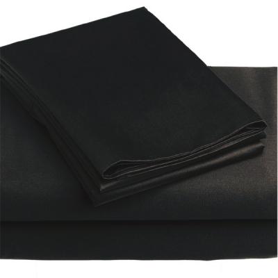 3pc Black Solid Color Bedding Twin-Single Bed Sheet Set