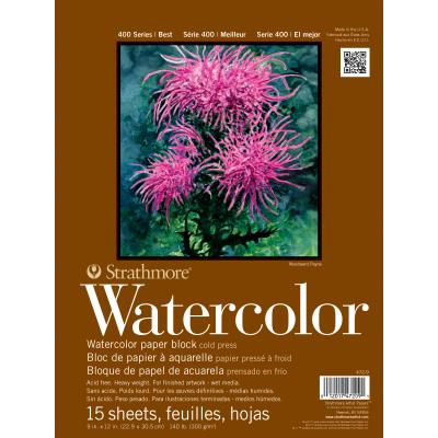 Strathmore Watercolor Paper Pad 9''X12''-15 Sheets