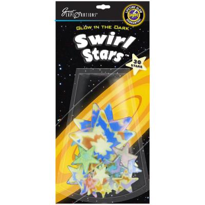 Glow-In-The-Dark Star Packs-Swirl Stars 30/Pkg