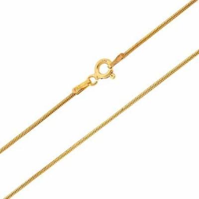 18K Gold Over Sterling Silver 1mm Snake Chain Necklace 14' 16' 18' 20' 24' 30'