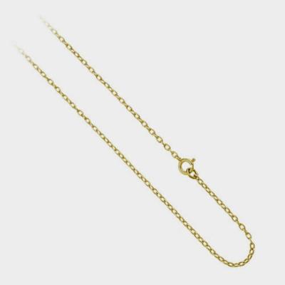 18k Gold over Sterling Silver 1mm Rolo Chain Necklace 14' 16' 18' 20' 24' 30' 36'