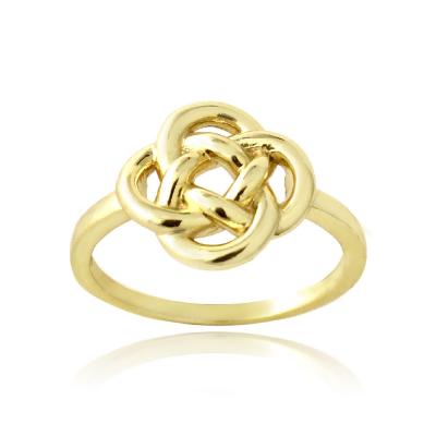 18K Gold over Sterling Silver Love Knot Flower Ring