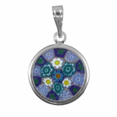 Murano glass circle Flower Pendant