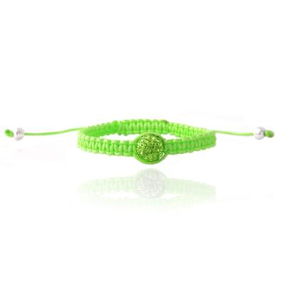 Green Crystal Fireball Adjustable Childrens Bracelet