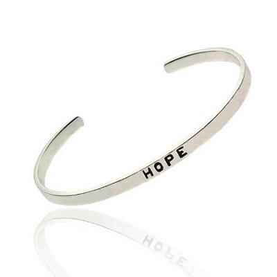 Inspire Sterling Silver .925  Hope  Word Talk Bangle