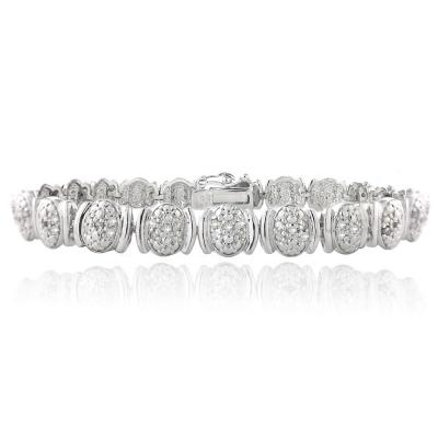 1ct Diamond Oval Link Bracelet