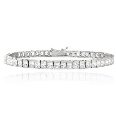 14ct Cubic Zirconia Tennis Square Bracelet