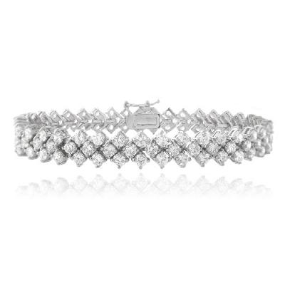 13ct Cubic Zirconia Chevron Tennis Bracelet