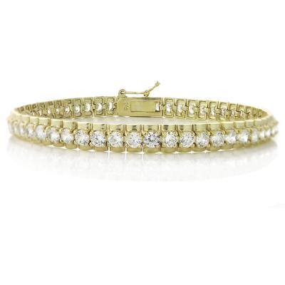 18K Gold Plated 6ct CZ Studded Tennis Bracelet