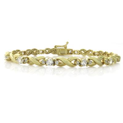 18K Gold Plated 2.5ct CZ Infinity Bracelet