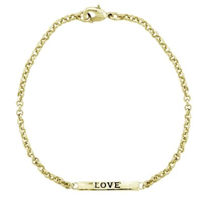 Gold Tone Love Bar Bracelet