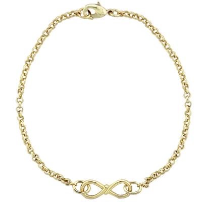 Gold Tone Infinity Twist Bracelet