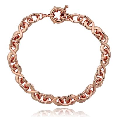 Rose Gold Tone Infinity Link Bracelet