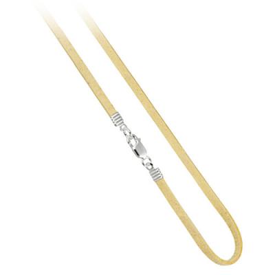 Yellow Felt 3mm Chain Necklace with Sterling Silver Clasp 16' 18'