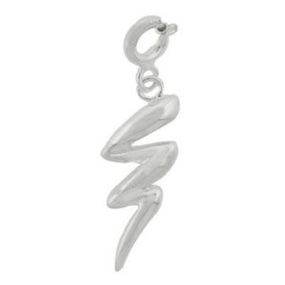 Sterling Silver Lightning Bolt Zig Zag Charm
