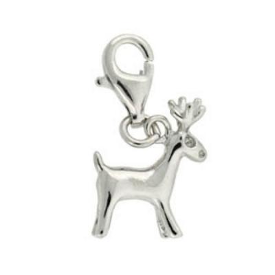 Sterling Silver Polished Deer Novelty Charm