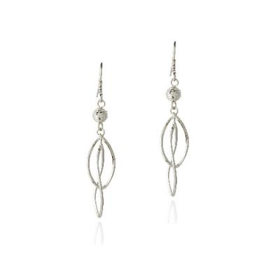 Sterling Silver Twisted Spiral Dangle Earrings
