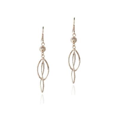 18K Rose Gold over Sterling Silver Twisted Spiral Dangle Earrings