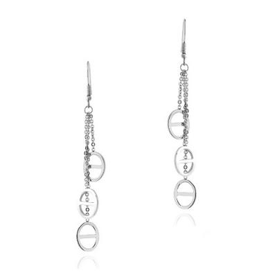 Stainless Steel Strand Dangle Earrings