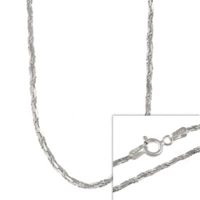 Sterling Silver 2mm Italian Tornado Chain Necklace 16' 18' 20' 24'